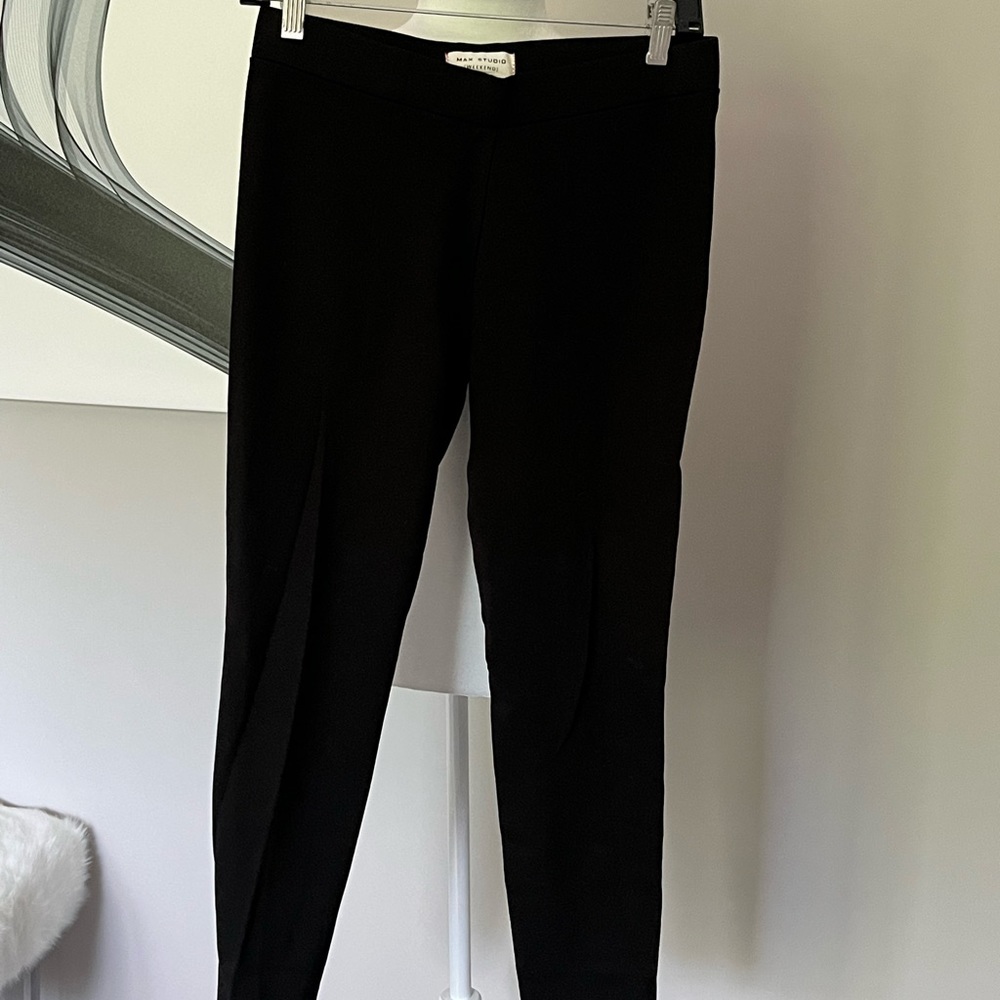 Max Studio Weekend Black Stretch Pull On Pants - image 5